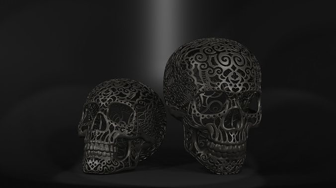 mexican calavera wire skull head skeleton interior jeverly art 3d print abs 3dprint mexico mexica human 3dprinter diy light sculptures house decor 3D print model - Mito3D