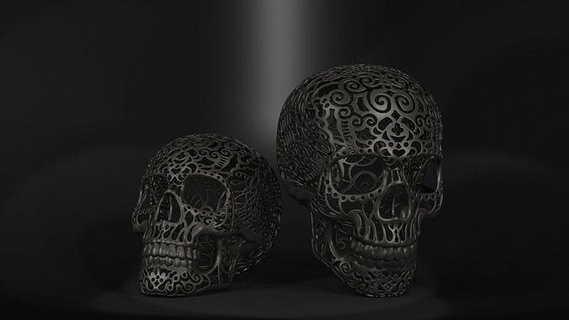 mexicano Calavera fio crânio cabeça esqueleto interior jeverly arte 3d impressão abs 3dprint México mexica humano 3dprinter faça luz esculturas casa decoração 3d print model - Mito3D