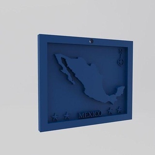 Meksika harita 3d Yazdır model Amerika 3dprint figürinler minyatürler duvar dekor Ulusal heykel anahtar Zincir Sanat plastik geometrik okul öncesi 3dprinting ülke dünya ev Aksesuarlar 3d print model - Mito3D