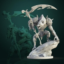 mezg gnoll commander 32mm 75mm pre-supported fantasy sculpture character miniature dnd dndminiature highdetail wargame pathfinder game gnolls creature mythology games toys board 3d print model - Mito3D