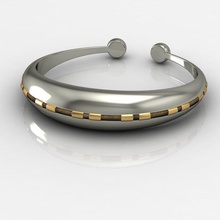 mfs0033 braccialetto uomini oro argento gioielleria braccialetti 3d print model - Mito3D
