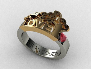 mfs0067 anel de mulheres jóias amor pedra anéis 3d print model - Mito3D