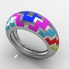 mfs jewelry ring women enamel rings 3d print model - Mito3D