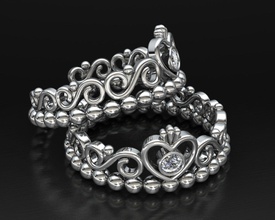 mgold020r ring Schmuck engagement Hochzeit kostbar Juwel diamond gem Platin gold brillant Edelstein Ringe 3d print model - Mito3D