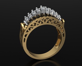 mgold021r hochzeit ring engagement juwel wertvoll schmuck gold platin diamant silber edelstein edelsteine saphir brillant diamanten brillante ringe 3d print model - Mito3D
