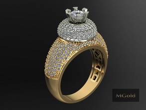 mgold033 gold ring jewelry jewel jewellery wedding precious silver gems gem jewels diamonds rings jewllery engage engagement 3d print model - Mito3D