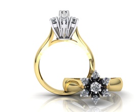 mgold038 anel de diamante 3dmodel 3d prontos para impressão jóias ouro prata printable jóia o engajamento gem casamento brilhantes noivado da forma diamant brillant anéis sterling safira 3d print model - Mito3D