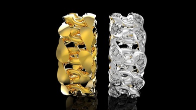 mh ringe n15 gold schmuck silber ring druckbar diamant juwel hochzeit engagement 3d print model - Mito3D