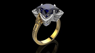 mh anneaux de n2 or bijoux d'argent l'anneau le diamant imprimable joyau mariage les 3d print model - Mito3D