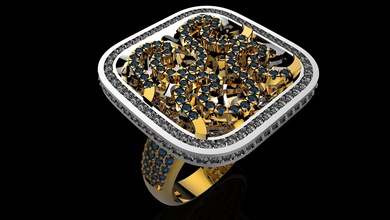 mh Ringe n4 gold Schmuck Silber ring diamond bedruckbar ist Juwel Hochzeit 3d print model - Mito3D