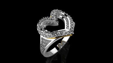 mh anneaux n6 or bijoux argent diamant bague imprimable bijou mariage 3d print model - Mito3D