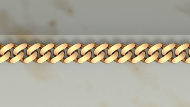 miami cuban link chain 10 mm wide fashion nyc women gold silver jewellery pendant necklace wristband beauty steel jewelry necklaces 3d print model - Mito3D