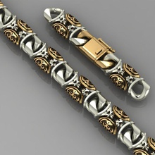miami cuban link chain bracelet an ornament 0110 jewelry gold silver bracelets lock ornamental sterling 3d print model - Mito3D