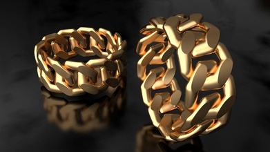 miami cubano ligação anel 10mm largo 3d impressão modelo ouro luxo joalheria prata imprimível colar moda jóias pulseira mulheres argolas 3d print model - Mito3D