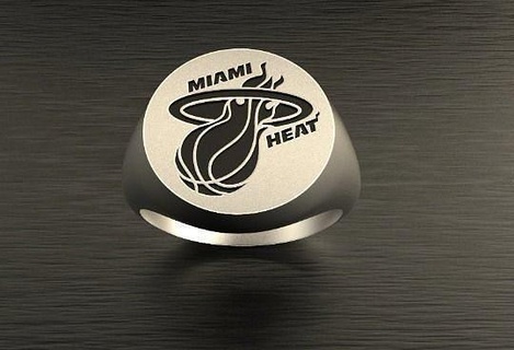 miami heat ring nba fans vehicle car luxury competition plastic business dark horizontal race control military 2015 champion team award prize winning racing gymnastic medal jewelry rings 3d print model - Mito3D