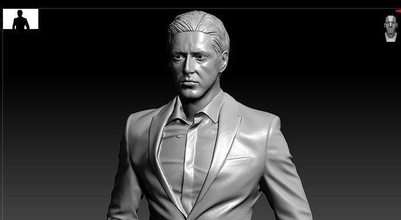 michael corleone büste don pate mafia film gangster statue porträt skulptur 3dprint marlon brando kino boss kunst skulpturen 3d print model - Mito3D