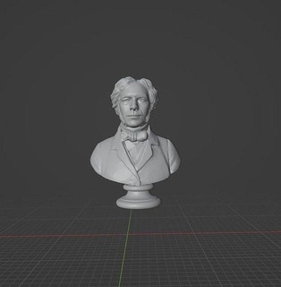 Michael Faraday Bilim insanı elektromanyetizma manyetizma indüksiyon Tesla kafesi Faradayslaw Sanat Nikola Einstein tahta Heisenberg Maxwell heykeller 3d print model - Mito3D