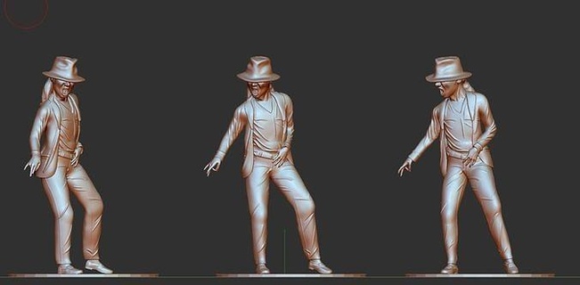 Michael jackson herói famoso dançarino amar pose dançando dança arte esculturas 3d print model - Mito3D