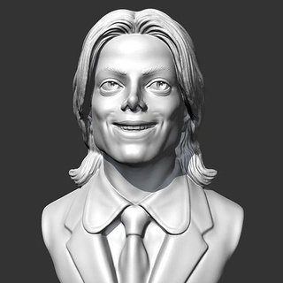 Michael Jackson 3d impression modèle personnage Humain tête portrait buste figure homme visage statue sculpture acteur chanteur art sculptures 3d print model - Mito3D