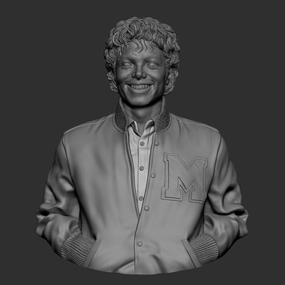 michael jackson schmuck musik charakter elvis büste pop presley beatles 60s sänger madonna lennon freddie ähnlichkeit skulptur statue halsketten 3d print model - Mito3D