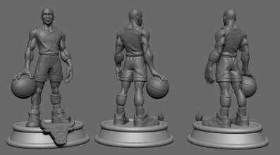 michael jordânia 3d impressão stl 3dprinting fdm sla jordan touros basquetebol jogador arte varreduras réplicas colecionável 3d print model - Mito3D