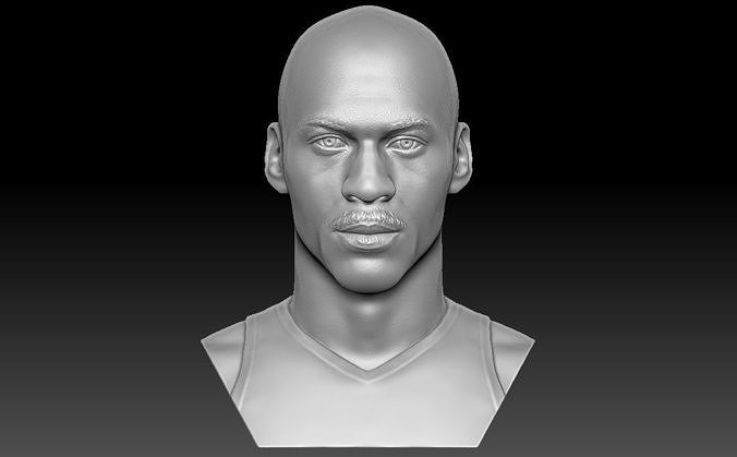 Michael Ürdün büst 3d baskı Chicago boğalar Lakers Pippen Kobe Bryant Lebron James köri Durant giannis mahmuzlar nba Basketbol shaq Messi ronaldo Knicks Sanat heykeller 3D print model - Mito3D