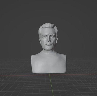 michael shannon american actor theater director hollywood art sculptures 3d print model - Mito3D