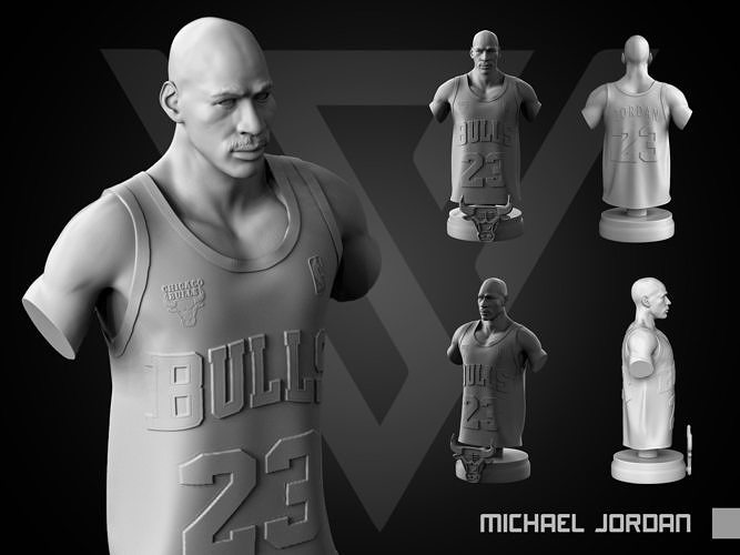 Micheal Ürdün 3d yazdırılabilir 4 spor heykel nba Basketbol spalding dekor dekorasyon heykeller sanat eseri şık minyatürler rakamlar keçi mj şampiyonlar Vesika Chicago Boğa erkek 3D print model - Mito3D