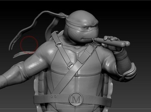 michealangelo tmnt ninja tartarughe mike michelangelo adolescente mutante giochi giocattoli 3d print model - Mito3D
