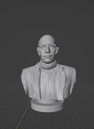 michel Foucault Michel Philosoph Philosophie Aktivist Schriftsteller Nietzsche Heidegger Raymondroussel Kunst Skulpturen 3D print model - Mito3D