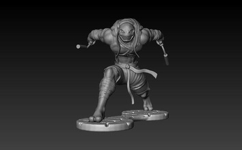 michelangelo figur zahl statue dunkel kreatur ninja tmnt japan comic spiel sammlerstücke spiele spielzeuge 3d print model - Mito3D