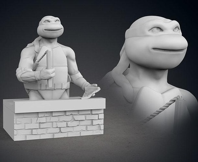michelangelo fallimento donatello leonardo Raffaello tmnt adolescente mutante ninja tartarughe scheggia trituratore 1990 film animato anni ottanta accadrà arte sculture 3d print model - Mito3D