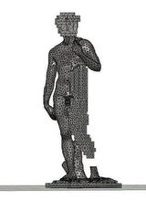 michelangelos david transformado escultura arte estátua michelangelo projeto figurativo digital decoração homem estatueta cruzamento redesenhar moderno resumo 3dprint modelo esculturas 3d print model - Mito3D