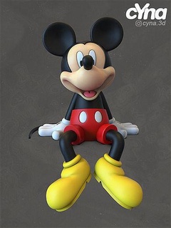 mickey Charakter Kunst Spielzeug 3dprint Disney Minnie Pluto Zahl kollektiv Spaß Skulptur Statue Skulpturen 3d print model - Mito3D