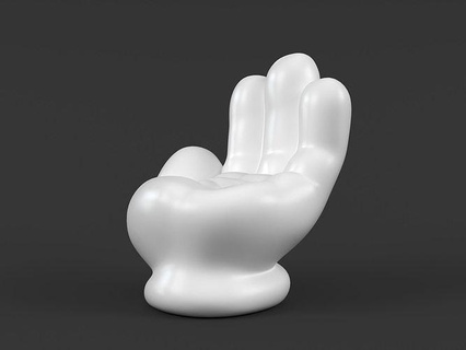 mickey hand bettler kunst spielzeug toon karikatur maus donald doof disney skulpturen emotion zeichen geste finger statue pluto palme arm 3d print model - Mito3D