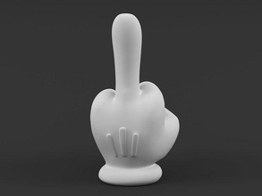 mickey hand scheiße v2 kunst spielzeug toon karikatur maus donald doof disney skulpturen emotion zeichen geste finger statue pluto palme konzeptionell 3d print model - Mito3D