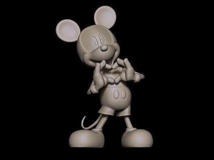 mickey heart mickey figure support character rat art disney minnie cartoon toy statue sculptures disney character mouse mickey mouse  3d print model - Mito3D