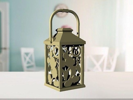 Mickey linterna ratón disney lampara luz ligero casa decoración 3d print model - Mito3D