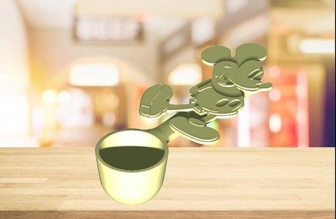 mickey measure spoon medidora cuchara disney mouse house kitchen dining 3d print model - Mito3D