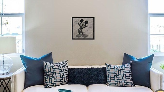 mickey mouse halftone art portrait wall sticker celebrity panel picture frame artist popular famous 3d print model - Mito3D