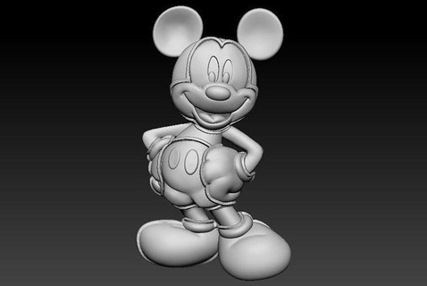 Mickey fare Mickey fare Disney Mickey fare karikatür kolye elmas altın yazdırılabilir hiphop takı kolye 3d print model - Mito3D