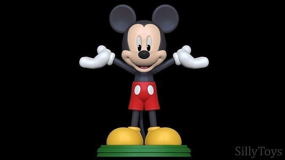 mickey Maus Minnie Disney Walzer Ratte männlich Anthro pelzig drucken Tier 3d Kunst Skulpturen 3d print model - Mito3D