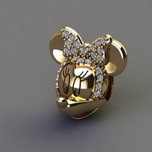 mickey souris perles pndra argent or bijoux imprimable pando mode bracelet gemme sterling vintag diamant bracelets 3d print model - Mito3D