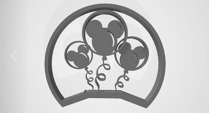 Mickey ratón globos oído disney globo orejas Moda venda joyería joya imanes minnie stl 3d print model - Mito3D