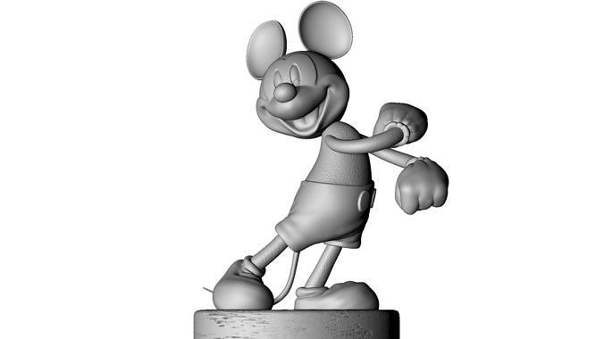 Mickey ratón contento 3d impresión stl minnie walt disney caricaturas disneyland imprimible estatua miniatura scrooge Mcduck Plutón Donald valle chip Roquefort juegos juguetes 3D print model - Mito3D