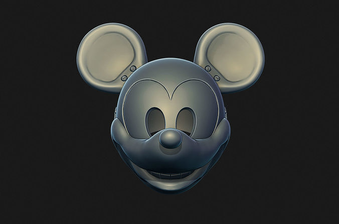 mickey mouse mask headgear face smile art cartoon character head model deco games toys 3D print model - Mito3D