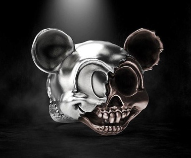 mickey rato anel 3d modelo impressão argolas joalheria imprimível prata jóias diamante jóia esterlina Disney cabeça cabeças ouro Casamento desenho animado arte 3d print model - Mito3D