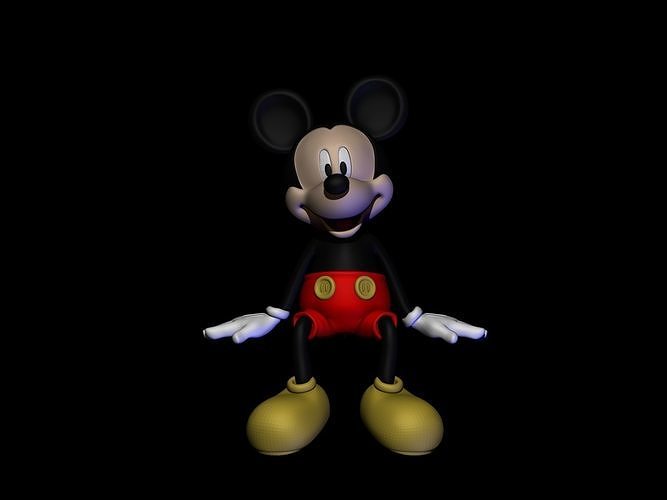 mickey seated sitting pose decoration rat disney art sculptures pluto statue minnie 3d cor fur young 3D print model - Mito3D