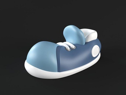 Mickey zapatillas Arte juguete figura toon dibujos animados ratón Donald mentecato disney esculturas firmar gesto estatua aislado bota pie Zapatos 3d print model - Mito3D