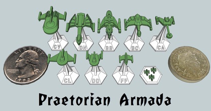 microfleet praetorian armada starship pack star trek starfleet enterprise federation starmada startrek romulan games toys other 3d print model - Mito3D